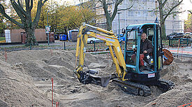 Die Bauarbeiten zur Umgestaltung des Letteplatzes sind gestartet. Bild: QM Letteplatz