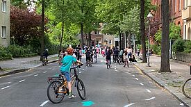 Der Fahrradparcours begeisterte die Mädchen und Jungen des Soldiner Kiezes. (Bild: QM Soldiner Straße)