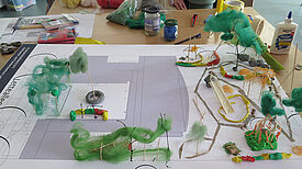 Spielplatzmodell der Kita-Kinder